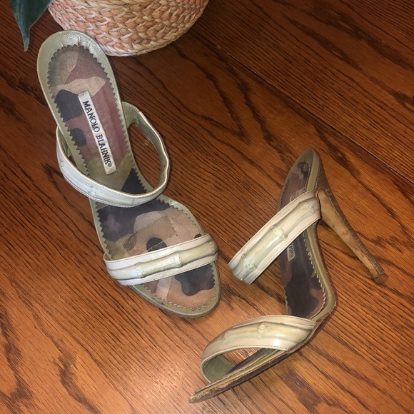 Manolo Blahnik Shoes - Manolo Blahnik bamboo slide sandals - 1 of a kind!